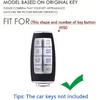 SANRILY Silberrand 8 Tasten Smart Key Fob Hülle für Genesis GV80 2021 2022 G80 GV70 G90 Keyless Weiche TPU Schlüsselhülle mit Bling Schlüsselanhänger Weiß
