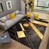 Living Room Geometric Carpet Floor Mat Modern Black Fashion Lines Living Room Carpet