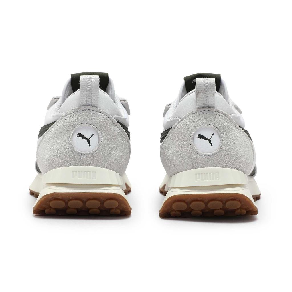 Puma Rider FV Textile, Split Cow Leather, Artificial Leather Abrasion Resistant Low Top Casual Shoes Unisex White Gray 391925-09