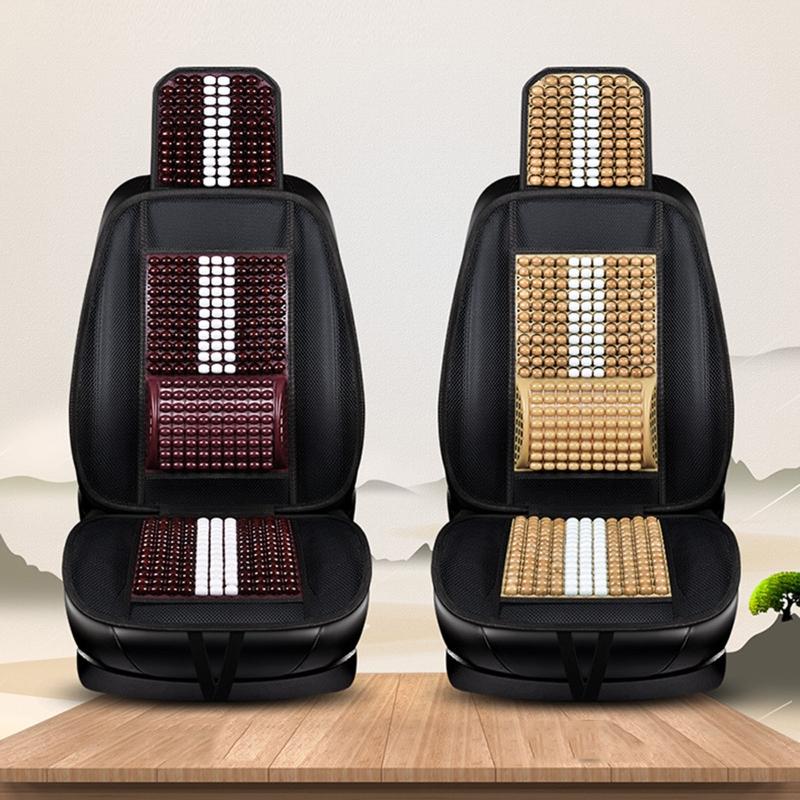 Premium Quality Summer Cool Car for Seat Cover Natural Wood Bead Massage Breathable for Seat Mat 2 Colors