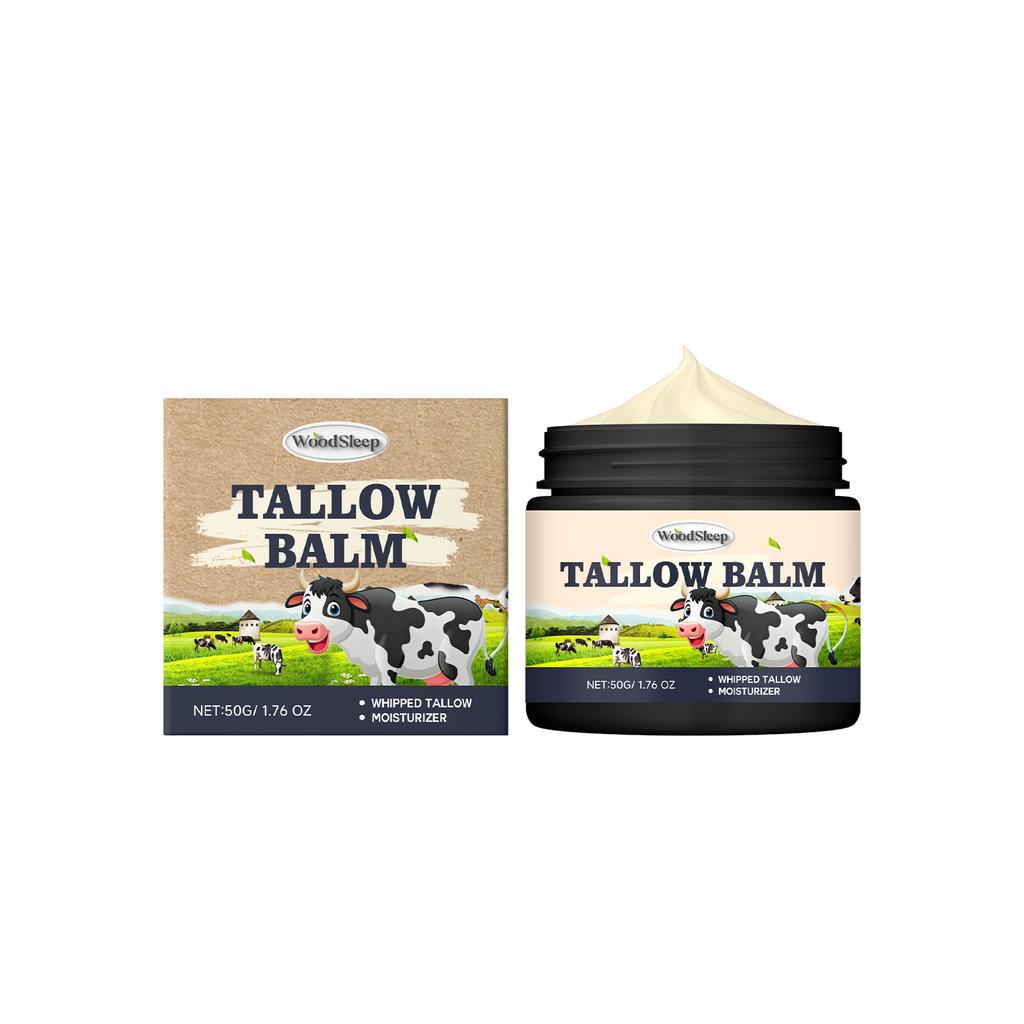 WoodSleep Beef Tallow Moisturizer Deep Hydration Natural Repair Barrier Boost Sensitive Skin Soothing All Body Unscented 50g