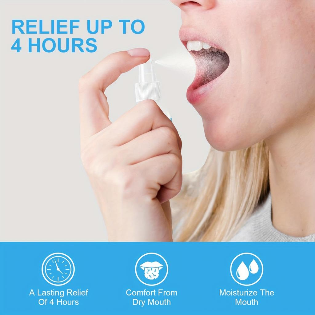Dry Mouth Oral Spray - Instant Hydration for Dry Mouth, Long-Lasting Refresh Breath, Supports Oral Health - Breath Freshener & Dry Mouth Care