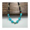 Men'S Turquoise Volcanic Stone Necklace New Bohemian Ethnic Style Unique Niche Hip-Hop Necklace