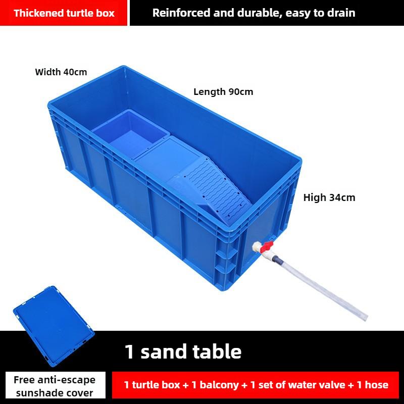 Large Turtle Tank Aquarium Long Length Turtle Box Big Thickened Drainage Turtles Terrarium House Pool Water Platform Reptiles