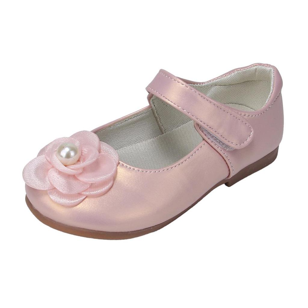 Spring & Autumn Flower Girl Loafers: Kids' White Leather Princess Shoes
