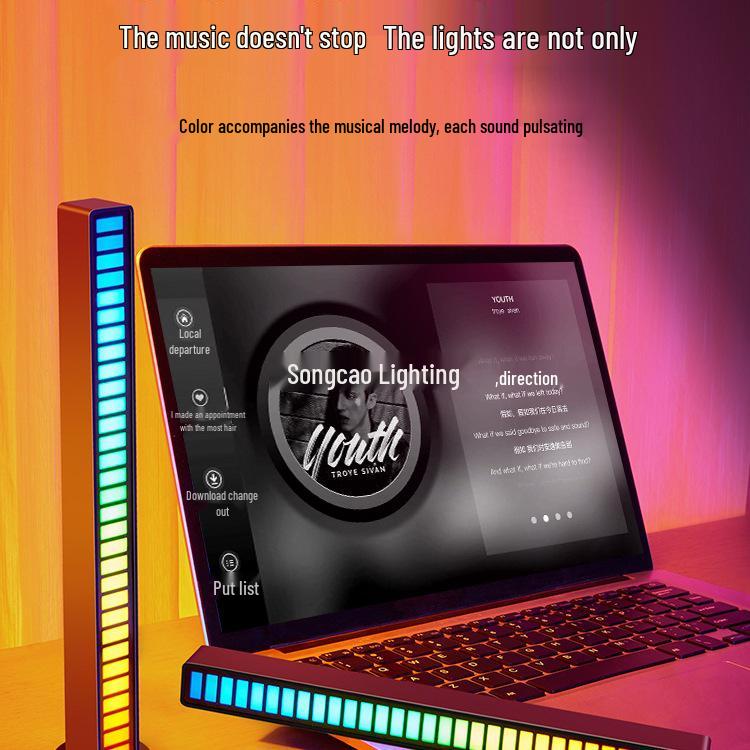 Sound-Activated RGB Rhythm Light: E-sports Desktop Speaker & Music Decoration