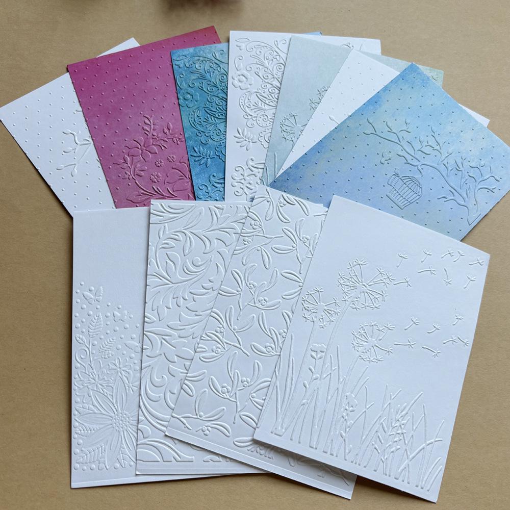 Birdcage Flowers Embossed Texture Mold for DIY Journals