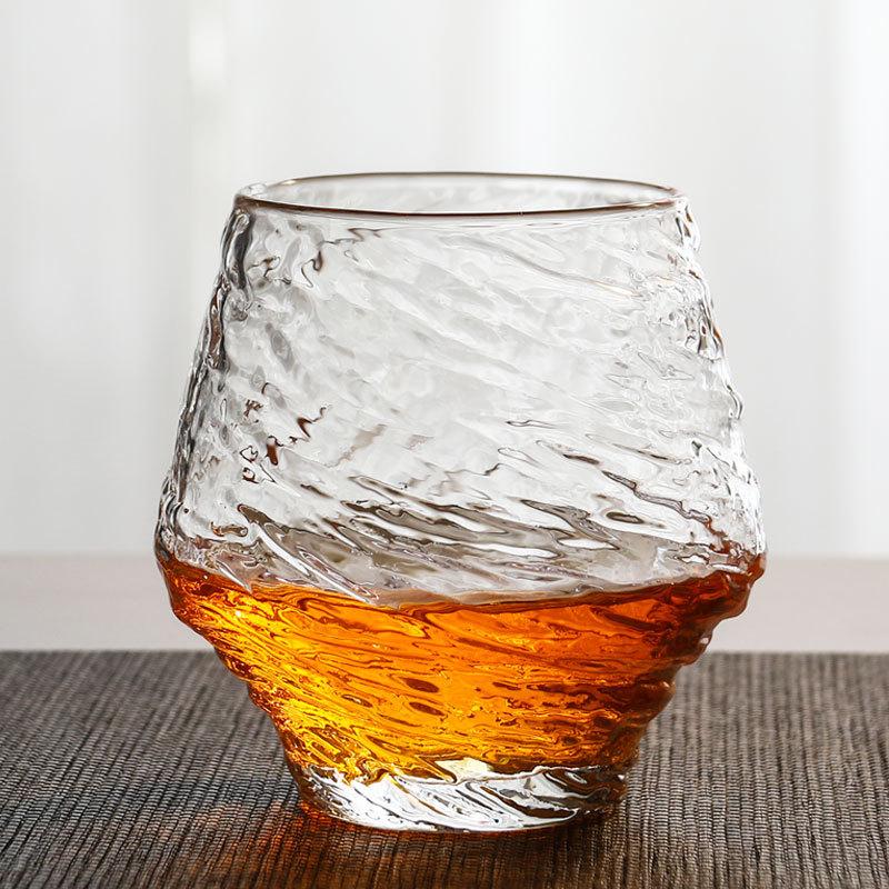 

Japanese Ripple Glass Cup Mug for Tea Glasses for Drinks Whisky Coffee Korea Drinkware Kitchen Dining Bar Home Garden