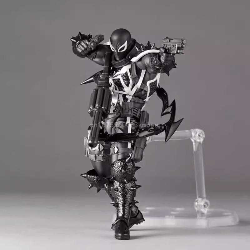 Agent Venom Revoltech Amazing Yamaguchi Anime Figures Venom Figurine Eugene Thompson Model Pvc Model Collection Statue Toy Gifts