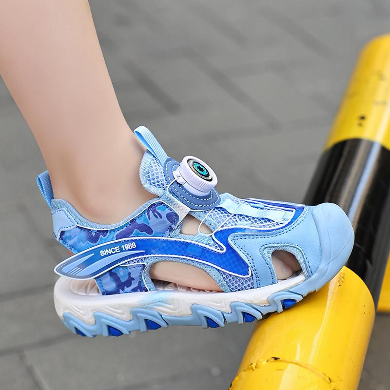 28-39 Sandali Estivi Grandi alla Moda Baotou Scarpe da Spiaggia per Esterno Scarpe Sportive Casual per Bambini