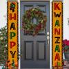 Vintage Happy Kwanzaa Decorations Door Banner Happy Kwanzaa Banner Harvest Backdrop Ns Heritage Welcome Porch Sign for Ns Heritage Holiday