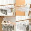 Plastic Clothes Drying Hanger Windproof Clothing Rack 8 Clips Sock Laundry Airer Hanger Underwear Socks Holder
