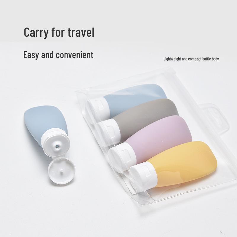 

Morandi 60ml Inverted Squeeze Bottle for Shampoo, Shower Gel, Lotion - Suede Soft Tube Design Blue; PE