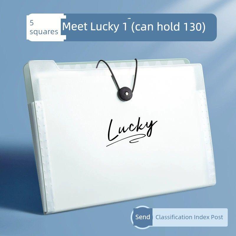 

Test Paper Organize Fantastic Middle School Students Book Clip Classification Test Paper Clip Paper Info Booklet Buggy Bag File Holder Large Capacity [Lucky Style] 5 Grids/Can Hold about 130 Sheets