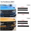 Black Front Grille Grill Strips Cover Trim Decor Kit For Ford Bronco -25 ABS