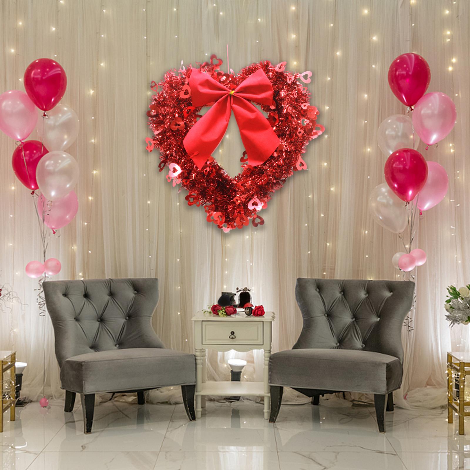 

Love Heart Wreath Valentines Day Decor for Anniversary Indoor Holidays