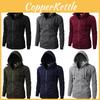 Stylish Men's Hooded Coat With Drawstring And Zipper Up Slim Fit Hoodie Jacket Overcoat