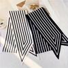 A Easy 37.01inch Long Black and White Striped Scarf, Perfect for Decorating A Commuting Shirt Can Be Used As A Small Neck Scarf Hair Tie Bag Accessory
