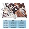Chuuya Nakahara Osamu Dazai Blankets Flannel Autumn/Winter Anime Soft Throw Blankets for Bed Outdoor Bedspread