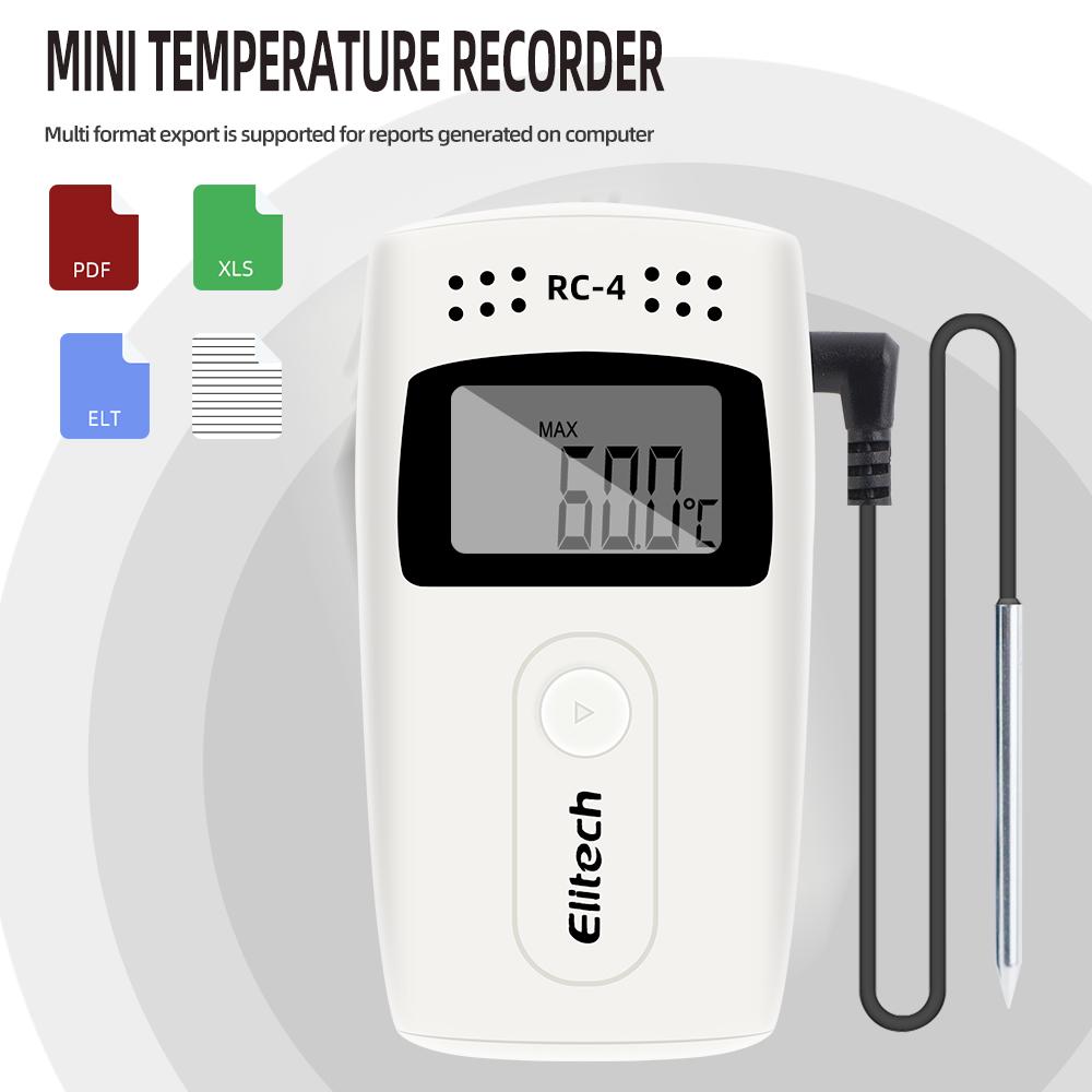 RC-4 Mini Temperature Data logger USB Datalogger Temperature Data Recorder External Sensor 16000 Point Recorder for Cold Chain