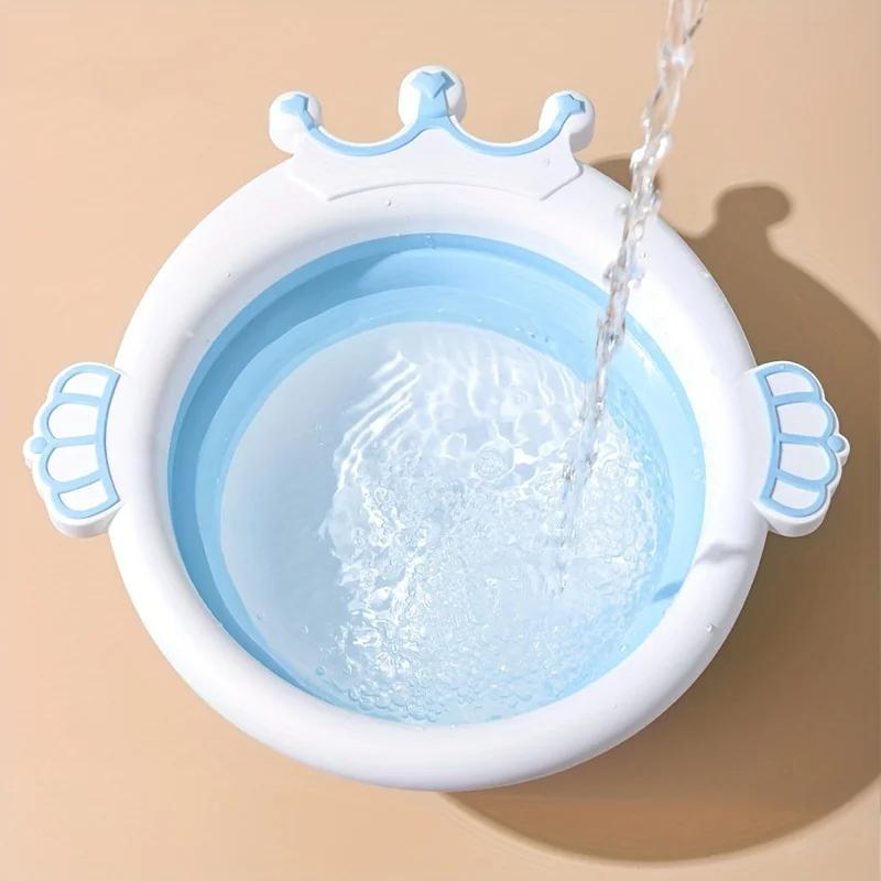 Cute Children's Washbasin and Hangable Wash Basin Suitable For Travel Home Use Baby Cartoon Easy-to-Carry Bath Basin