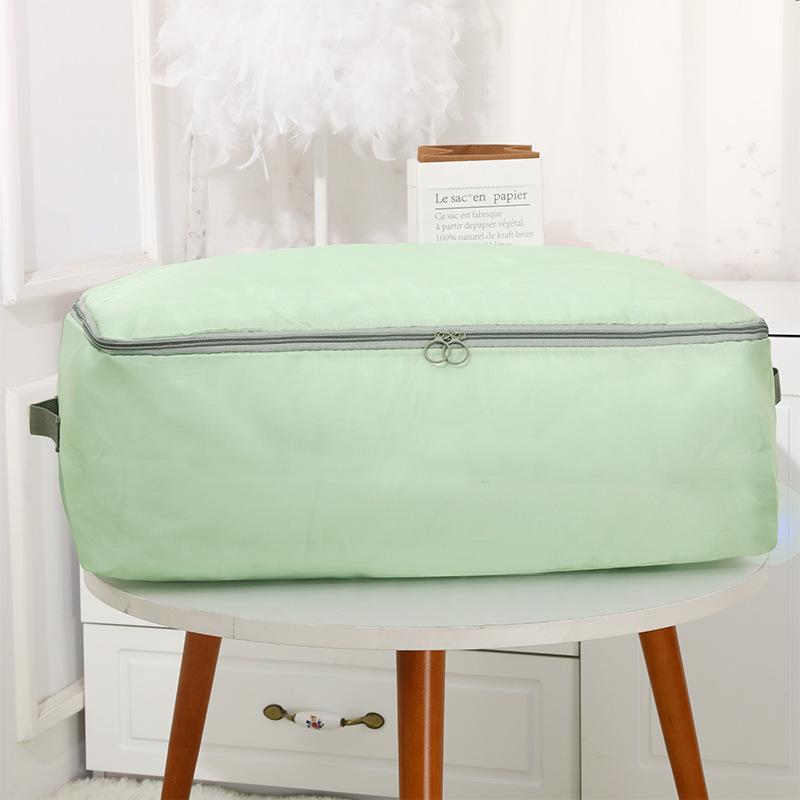 Plain Color Oxford Fabric Clothes Storage Bag Foldable Quilt Dust-Proof Storage Bag Wardrobe Tidy Organizer Home Storage Supplie