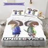 Deltarune Strange Journey Bedding Quilt Set Quilt Cover Pillowcase Home Decoration Birthday Gift (1 * Duvet Cover + 2 * Pillowcase, Without Core)