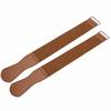 2pcs Straight Razor Strop Double Layered Barber Razor Sharpening Straight Razors Strop Belt