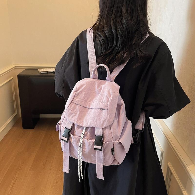 Double shoulder cloth bag female large capacity leisure student class schoolbag campus wind going out travel backpack