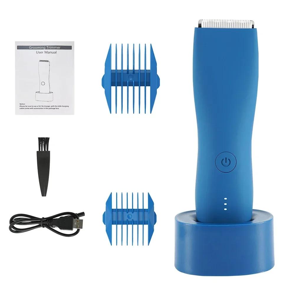 Body Trimmer For Men Painless Epilator Rechargeable Shaver For Sensitive Areas Bikini Electirc Epilator Body Hair Trimmer Set
