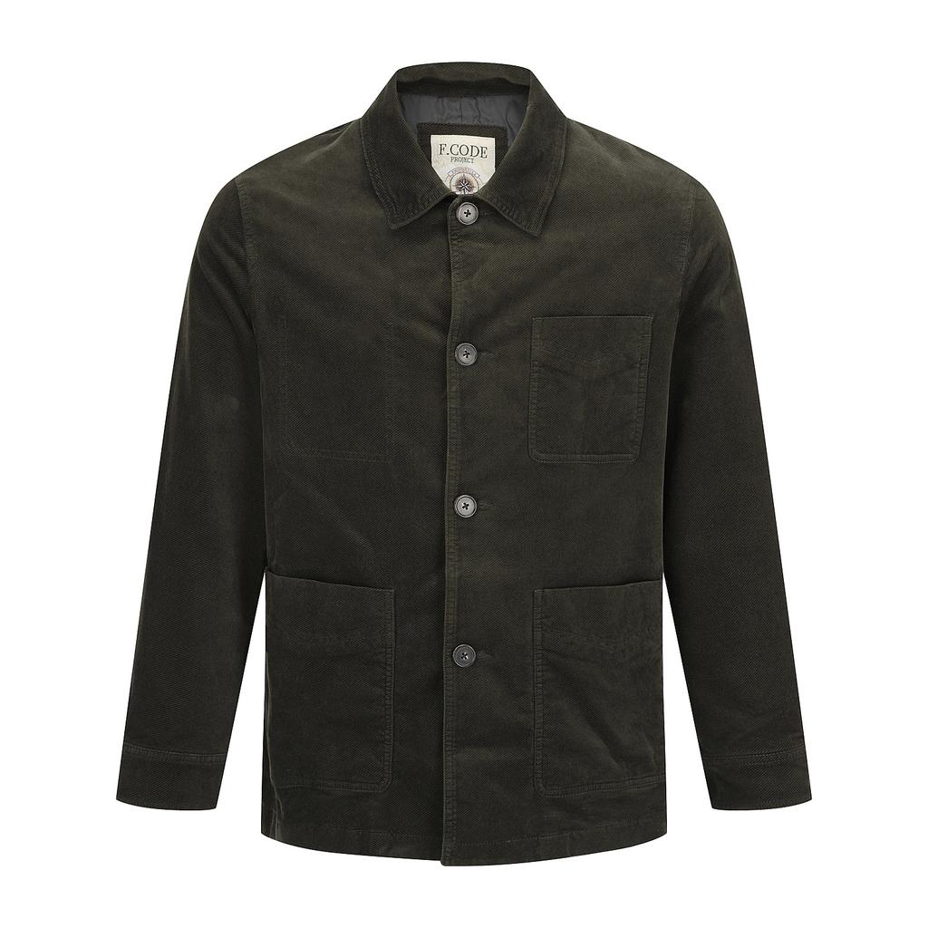 Ferraromilano Autumn Chore Wash Jacket Khaki (Am0Foas35126)