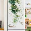 Vine Flowers Wall Sticker Removable Self-Adhesive for Door Bedroom Background Wall Floral Home Decor Art
