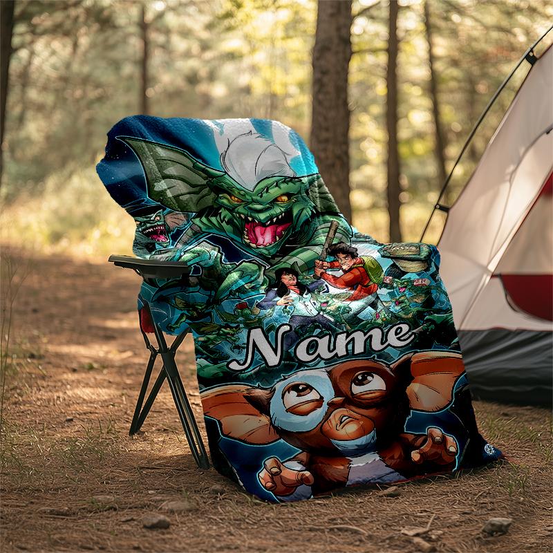Personalized Custom Name Blanket - Gremlins Print Design,Blanket for Sofa,Bed,Travel,Camping - Soft and Warm, Great Gift