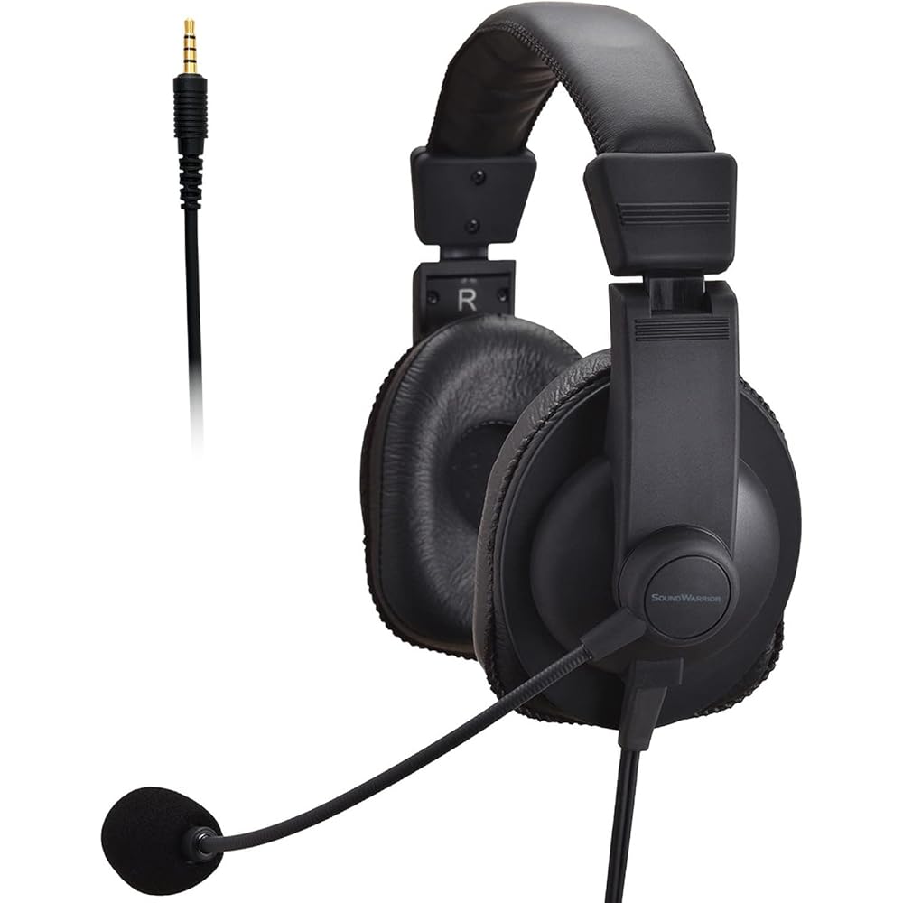 Soundwarrior SW-TR2 Lightweight Closed-Back Over-Ear Headset with Replacement Accessories Made In Japan