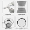 500ml Retractable Water Bottle Food Grade Leakproof Good Sealing Effect BPA Free Heat-Resistant Folding Type Water Bottle Retractable Beverage Cup