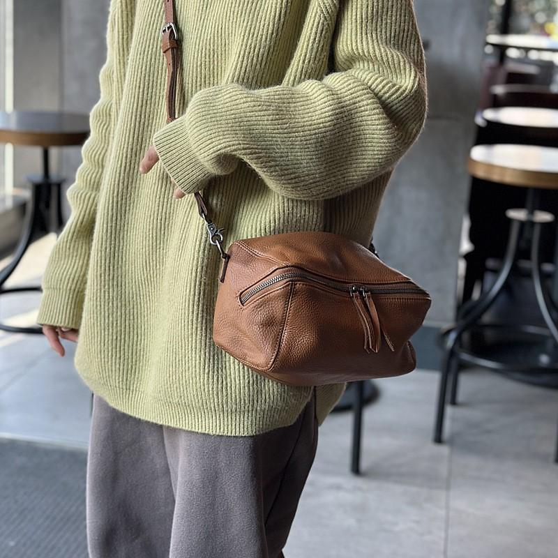 Freizeit Echtleder Leichte Damen Schulter Umhängetasche Retro Weiches Rindsleder Vielseitige Tasche