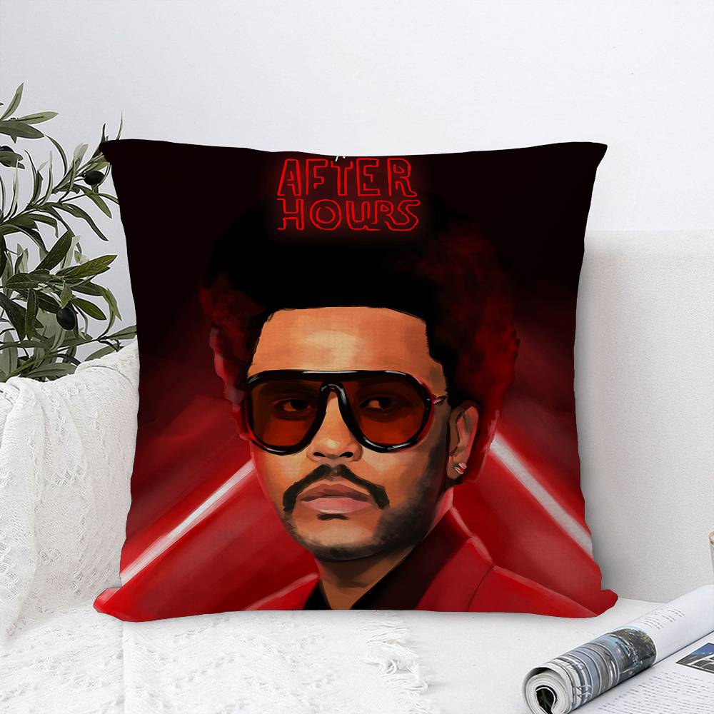 Pop Singer T-The W-Weeknd Pillow Cover For Bedroom Room And Living Room Sofa Decorative Cushion Cover