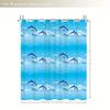 1pc Shower Curtain - Playful Dolphins Leaping in a Bright Blue Sky with Fluffy Clouds Design Waterproof