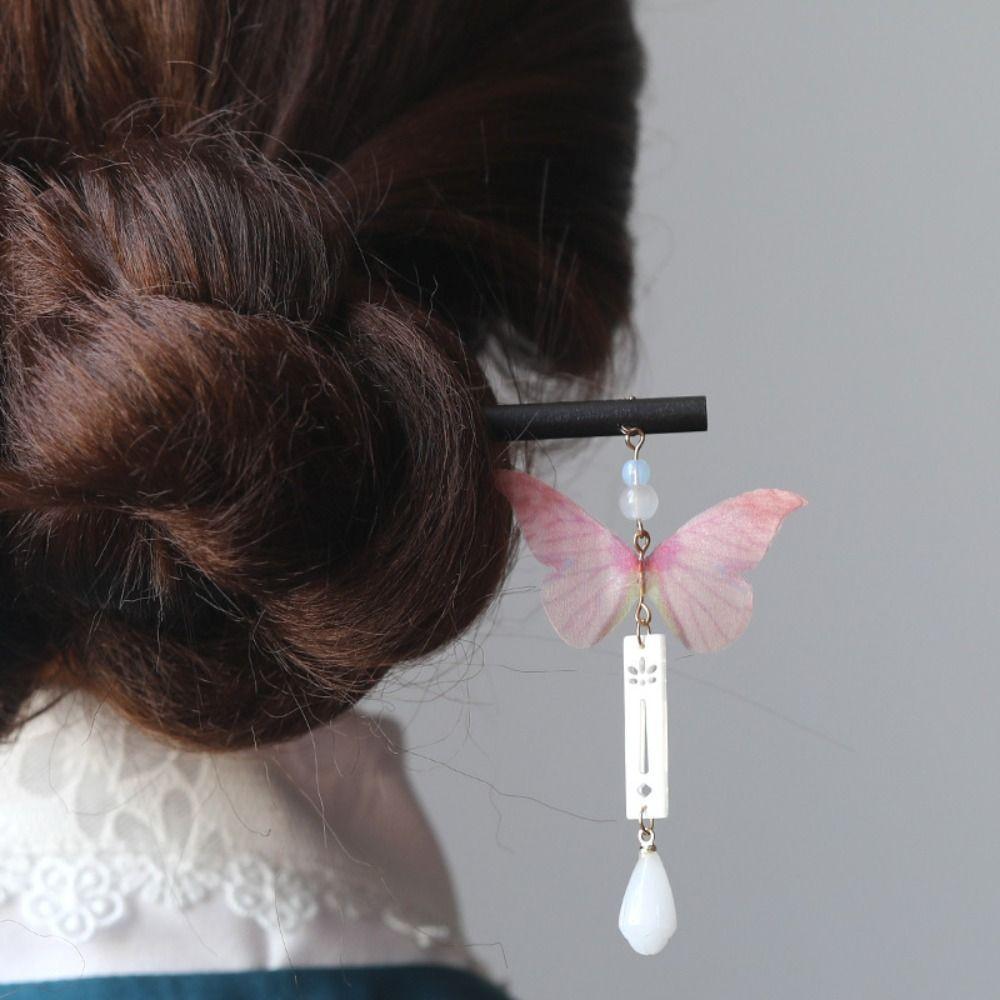 

Заколка для волос Hanfu с кисточками в китайском стиле, деревянная палочка для волос в стиле ретро, ​​аксессуары Hanfu