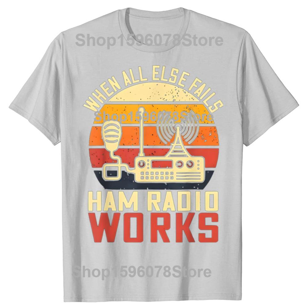 Funny Amateur Ham Radio Graphic T-shirts Men Women's Fashion Casual Tshirt 100% Cotton Loose Oversized T Shirt
