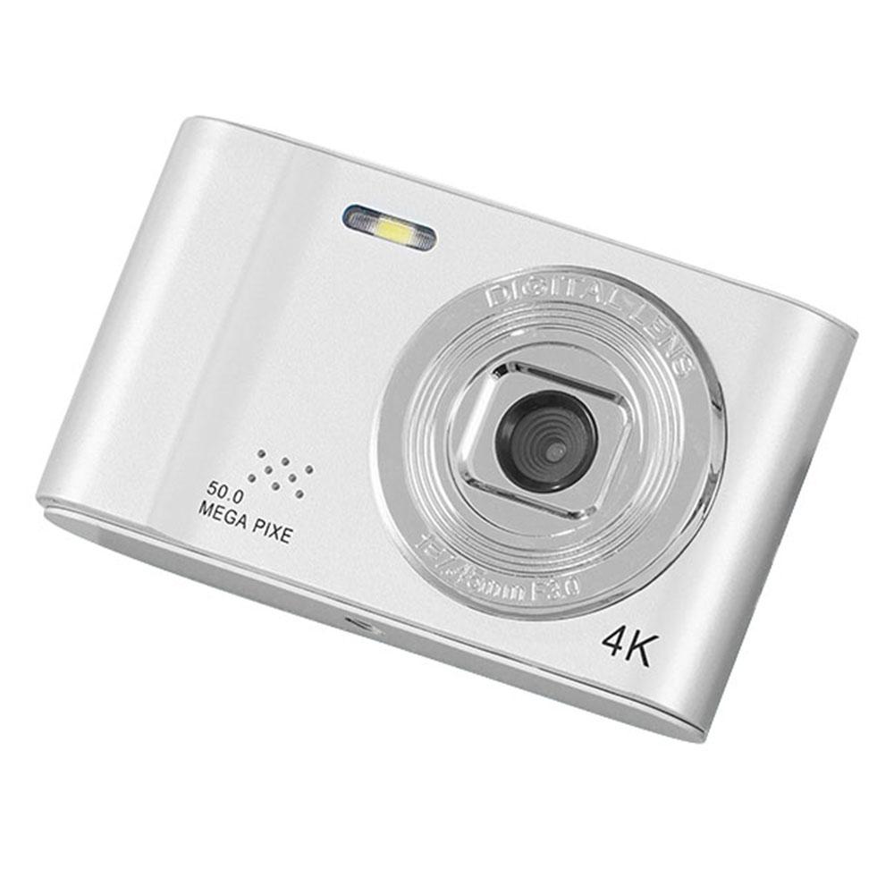 

D04 Portable Mini 2.3-inch Screen Digital Camera Student Entry-Level 4K HD Camera (No Memory Card) Silver