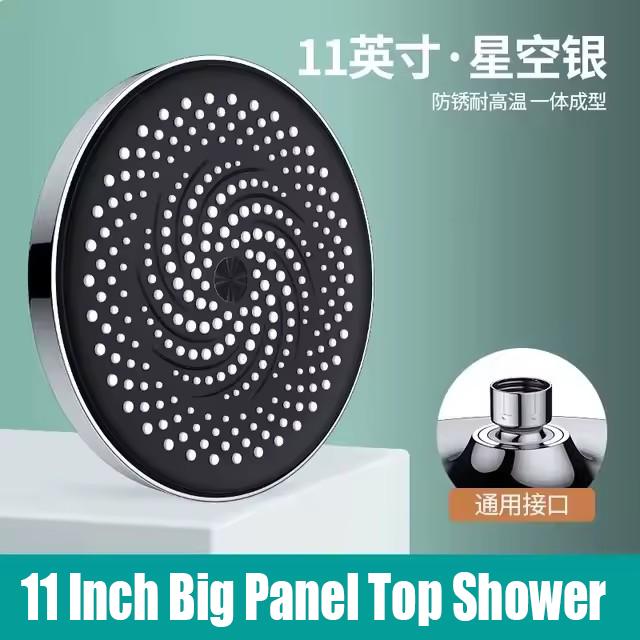 275mm Big Panel Water Saving Supercharge Ceiling Mounted Shower Head 11 Inch High Pressure Large Flow Rainfall Top Showerhead