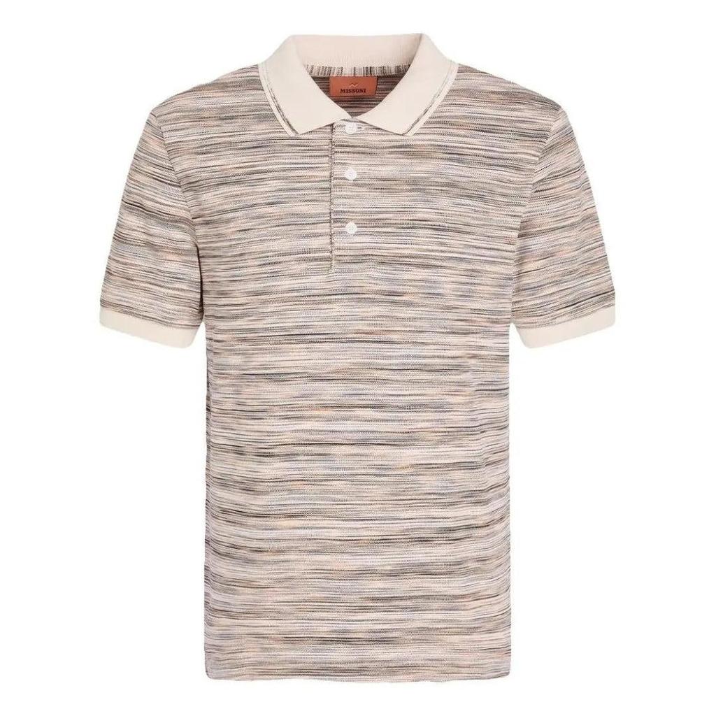 Missoni Mens Patterned Short-Sleeved Polo Shirt