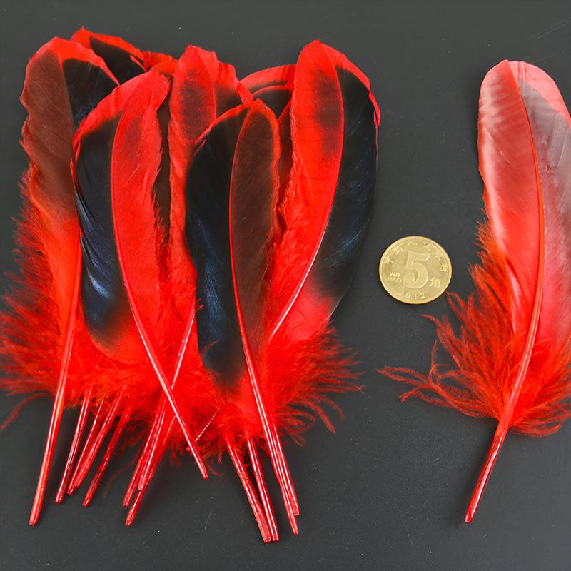 10-15Cm Goose Feathers Trim 50Pcs Long Decoration Plumas Big Small Black Mix Colored White Bulk For Crafts Hat Carnival Salon
