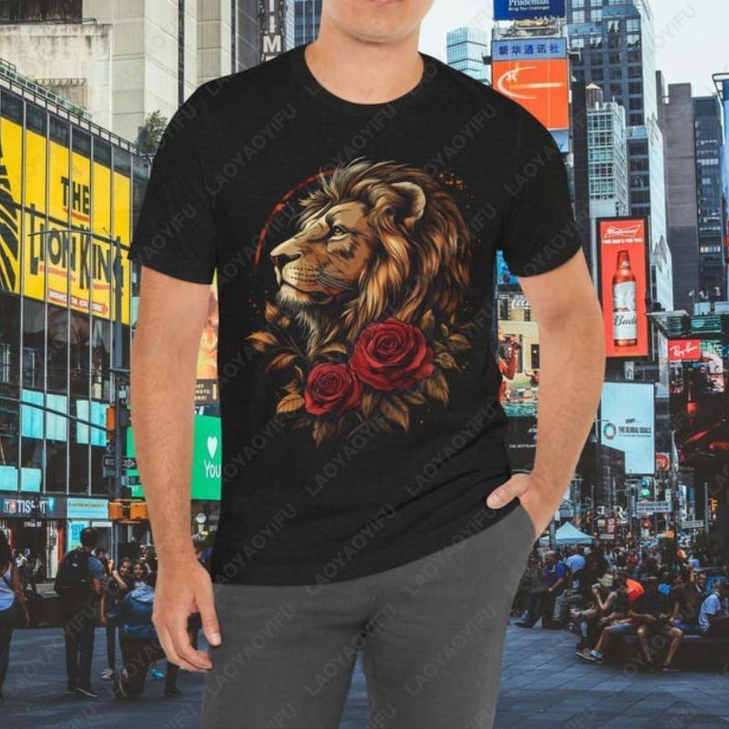 

Beautiful Lion Graphic Artistic Wildlife Design TShirt Unisex Nature Lover Gifts Art Clothing Men Women Cotton Streetwear Gifts S разноцветный