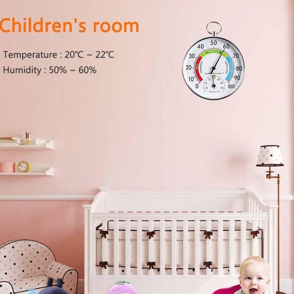 2 In 1 Wall Thermometer Hygrometer Wall-mounted Sensor Temperature Humidity Gauge  Sauna Room