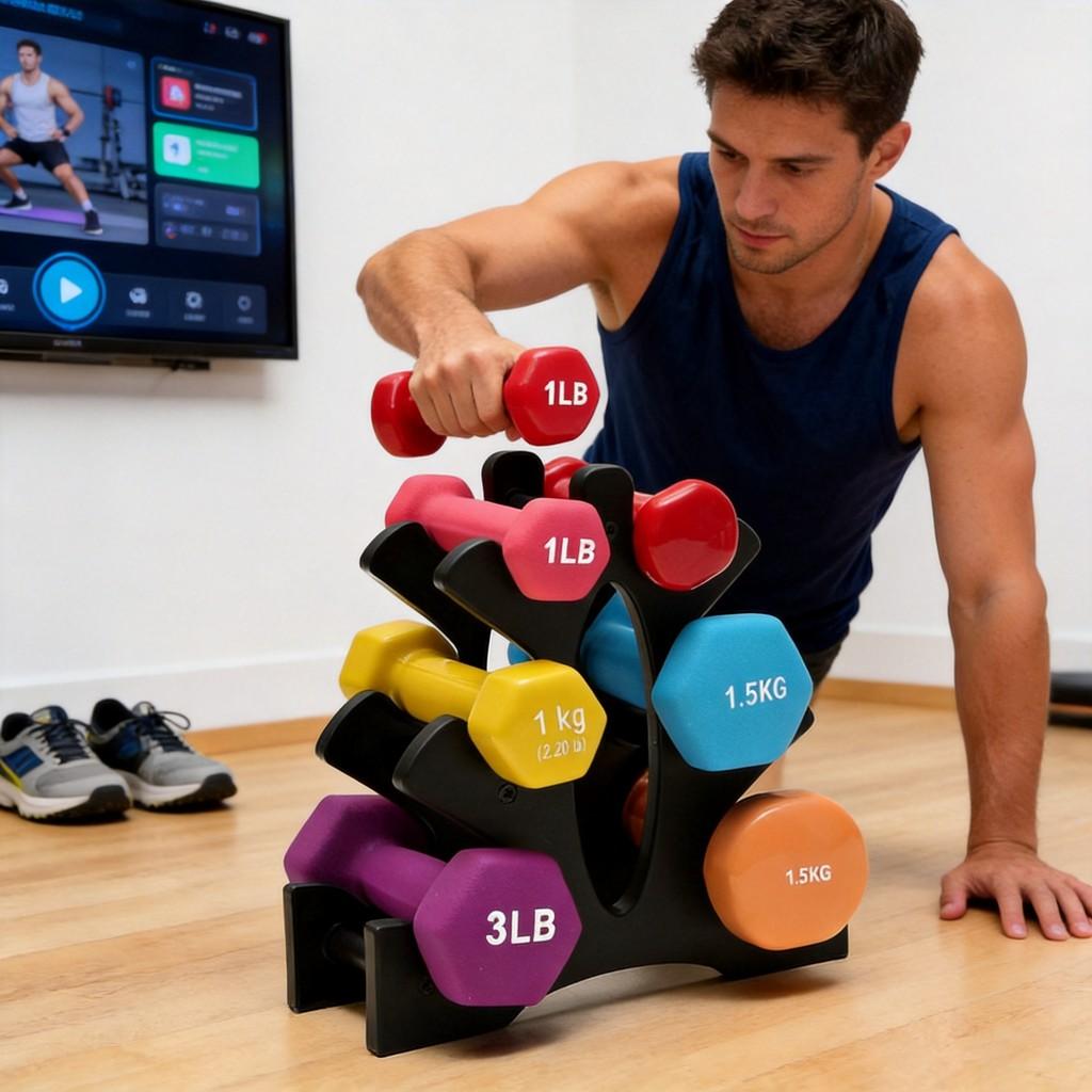 Home Gym Dumbbell Rack With Removable Three Layer Design For Muscle Relaxation And Strength Training