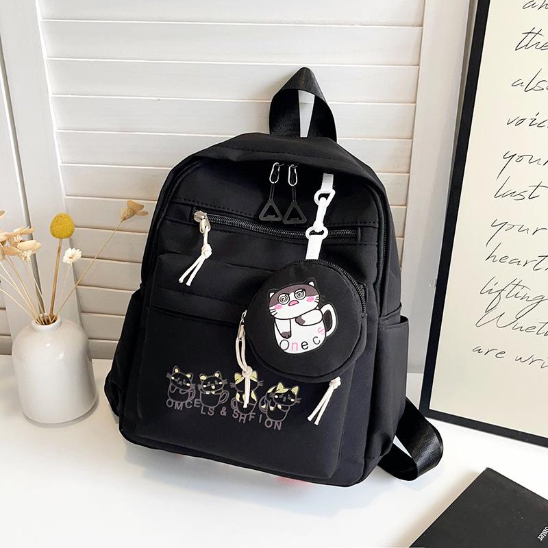Schoolbag Cute cartoon two-piece set Large capacity backpack School bag Kindergarten backpack Printed cartoon casual canvas backpack