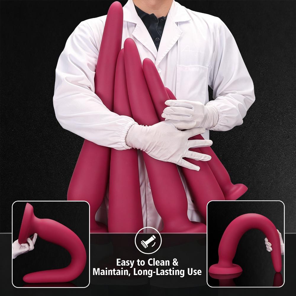 Large Silicone Anal Plug Set, Extra Long Deep Anal Trainer for Beginners to Advanced, Body Safe Sex Toys for Men Women Couples Play