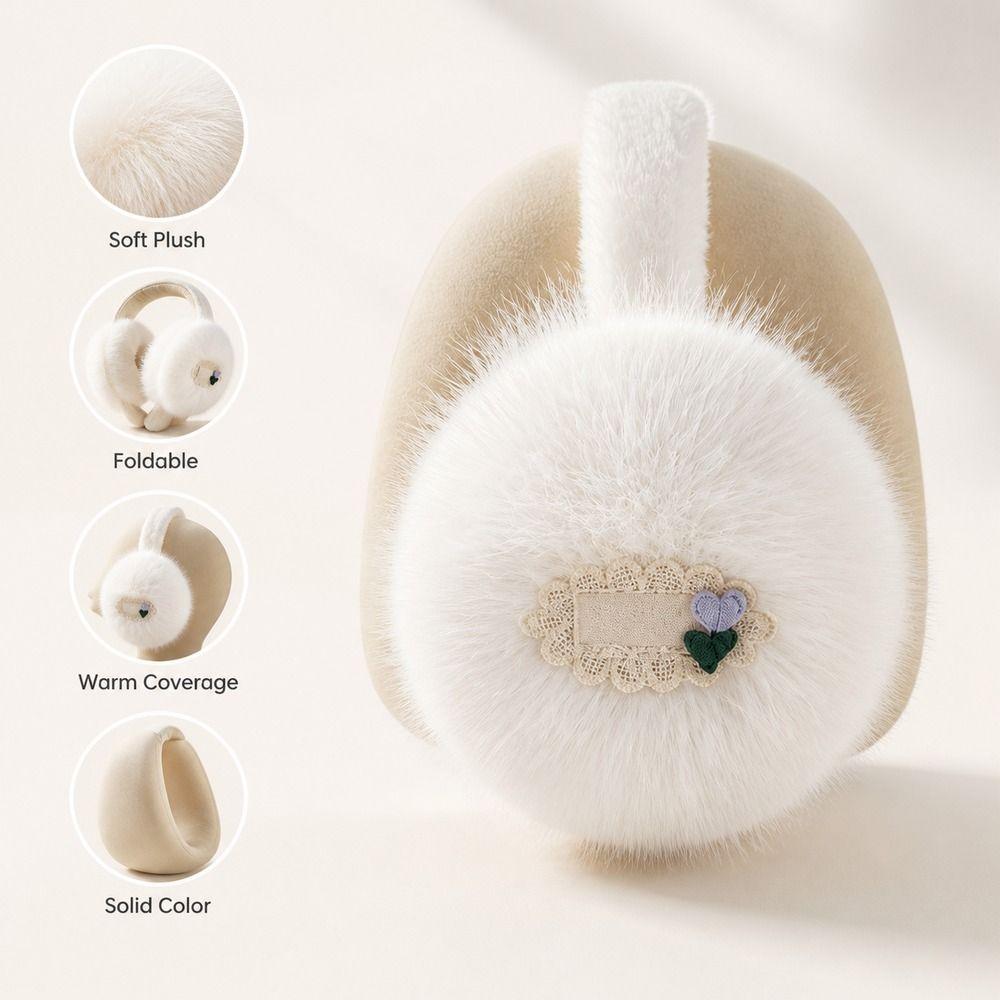Foldable Plush Earmuffs Soft Plush Ear Warmers Gifts Winter Earmuffs for Women